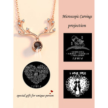 Load image into Gallery viewer, Customize Eye of Angel 100 Language to Say "I Love You" Necklace - The World's Shop