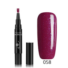 Load image into Gallery viewer, 3 In 1 Gel Nail Varnish Pen Glitter One Step Nail Art Gel - The World's Shop