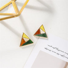 Load image into Gallery viewer, Contrast Color Personalised Square Earrings - The World's Shop