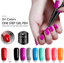 Load image into Gallery viewer, 3 In 1 Gel Nail Varnish Pen Glitter One Step Nail Art Gel - The World's Shop