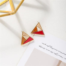 Load image into Gallery viewer, Contrast Color Personalised Square Earrings - The World's Shop