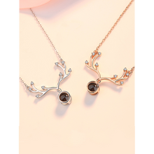 Load image into Gallery viewer, Customize Eye of Angel 100 Language to Say "I Love You" Necklace - The World's Shop