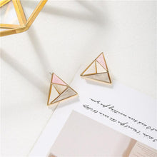 Load image into Gallery viewer, Contrast Color Personalised Square Earrings - The World's Shop
