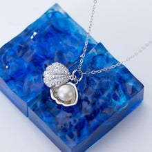 Load image into Gallery viewer, Cute Zircon Shell Pendant Chain Pearl Jewelry - The World's Shop