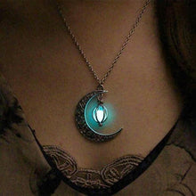 Load image into Gallery viewer, Crescent Moon Glow Necklace - The World's Shop