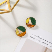 Load image into Gallery viewer, Contrast Color Personalised Square Earrings - The World's Shop