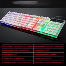 Load image into Gallery viewer, Colorful Crack LED Illuminated Backlit USB Wired PC Keyboard - The World's Shop