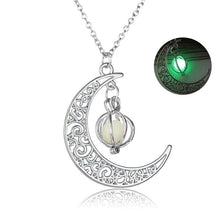 Load image into Gallery viewer, Crescent Moon Glow Necklace - The World's Shop