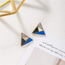 Load image into Gallery viewer, Contrast Color Personalised Square Earrings - The World's Shop
