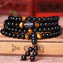Load image into Gallery viewer, Black 108 Beads Tiger Eye Stone Bracelet - The World's Shop