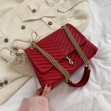 Load image into Gallery viewer, Fashion Designer Chain Pu Leather Shoulder Bag - The World's Shop