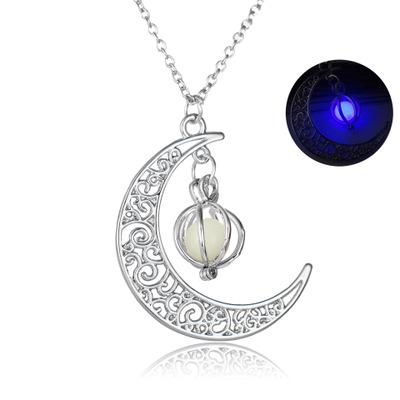Crescent Moon Glow Necklace - The World's Shop