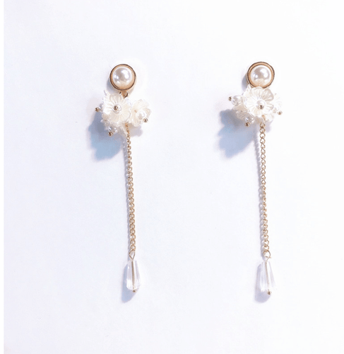 Fashion temperament super fairy wheat tassel beaded long earrings earrings female ear jewelry - The World's Shop