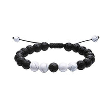 Load image into Gallery viewer, Tiger eye couple bracelets matte black agate beads bracelet - The World&#39;s Shop

