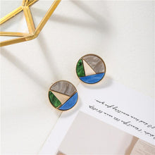 Load image into Gallery viewer, Contrast Color Personalised Square Earrings - The World&#39;s Shop
