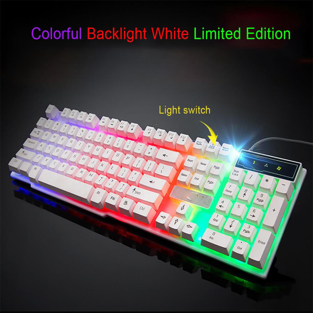 Colorful Crack LED Illuminated Backlit USB Wired PC Keyboard - The World's Shop