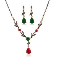 Load image into Gallery viewer, Leaf Water Drop Resin Gemstone Pendant Necklace - The World&#39;s Shop
