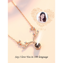 Load image into Gallery viewer, Customize Eye of Angel 100 Language to Say &quot;I Love You&quot; Necklace - The World&#39;s Shop
