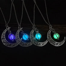 Load image into Gallery viewer, Crescent Moon Glow Necklace - The World&#39;s Shop
