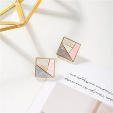 Load image into Gallery viewer, Contrast Color Personalised Square Earrings - The World&#39;s Shop
