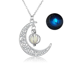 Load image into Gallery viewer, Crescent Moon Glow Necklace - The World&#39;s Shop
