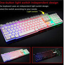 Load image into Gallery viewer, Colorful Crack LED Illuminated Backlit USB Wired PC Keyboard - The World&#39;s Shop
