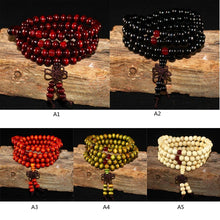 Load image into Gallery viewer, 108 Beads Sandalwood Bracelet For Women Men - The World&#39;s Shop
