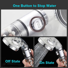 Load image into Gallery viewer, 3-Function SPA shower head with switch on/off button - The World&#39;s Shop
