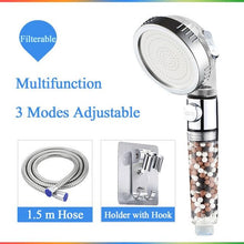 Load image into Gallery viewer, 3-Function SPA shower head with switch on/off button - The World&#39;s Shop
