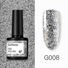 Load image into Gallery viewer, Gelfavor 8ml Gel Nail Polish Glitter For Manicure set - The World&#39;s Shop
