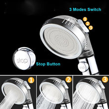 Load image into Gallery viewer, 3-Function SPA shower head with switch on/off button - The World&#39;s Shop
