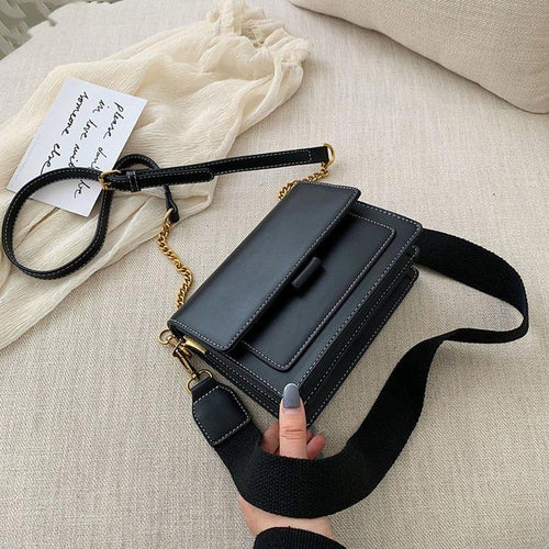 PU Leather Crossbody Chain Bag - The World's Shop