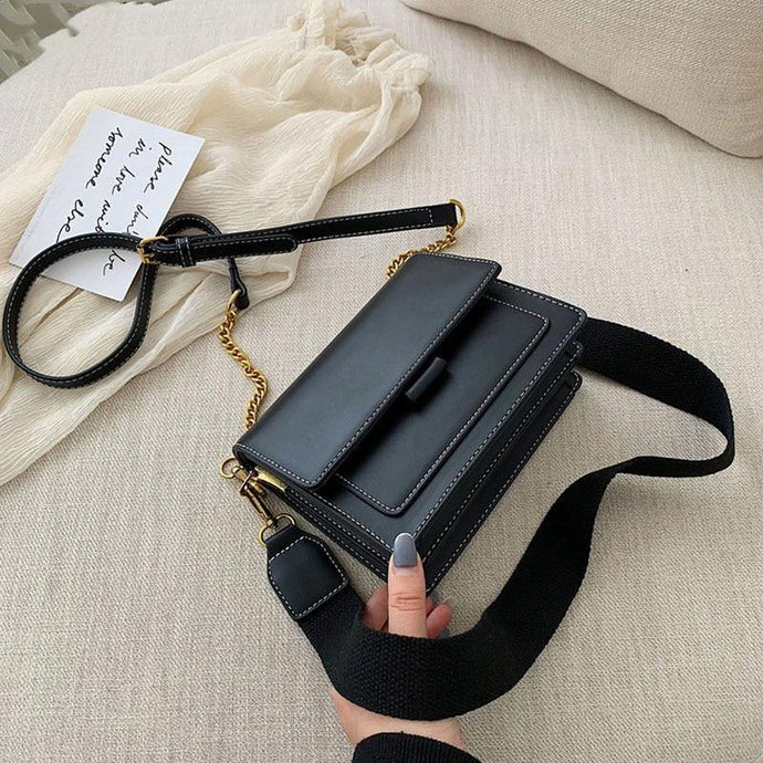 PU Leather Crossbody Chain Bag - The World's Shop